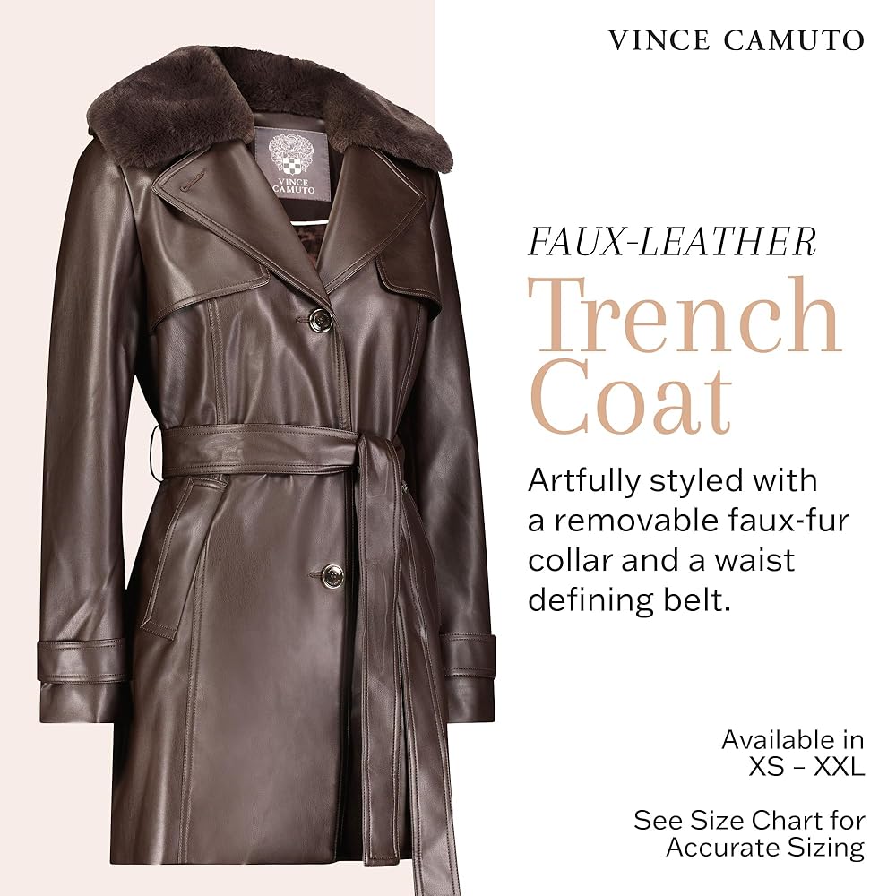 ジャケット・アウター RAFFINE FAKE LEATHER TRENCH COAT Vintage Look Faux Leather Trench Coat | boohoo CA
